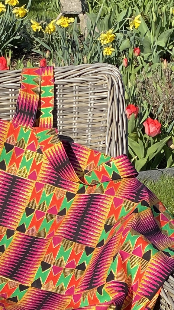 Sac HYPPO (Wax fleurs bleues et bleu ciel)